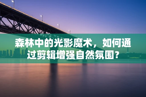 森林中的光影魔术，如何通过剪辑增强自然氛围？