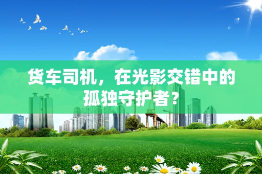 货车司机，在光影交错中的孤独守护者？