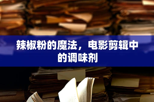 辣椒粉的魔法，电影剪辑中的调味剂