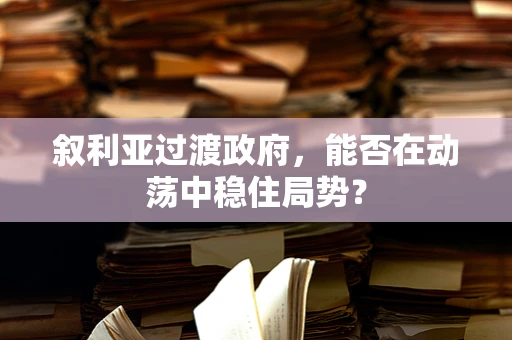 叙利亚过渡政府，能否在动荡中稳住局势？