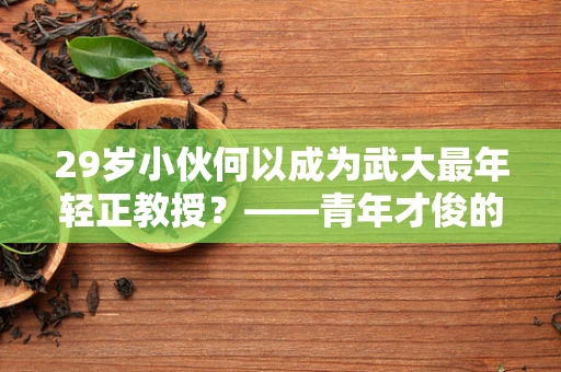 29岁小伙何以成为武大最年轻正教授？——青年才俊的崛起之路