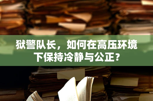 狱警队长，如何在高压环境下保持冷静与公正？